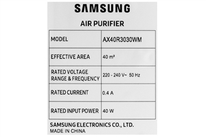 Máy lọc không khí Samsung AX40R3030WM/SV